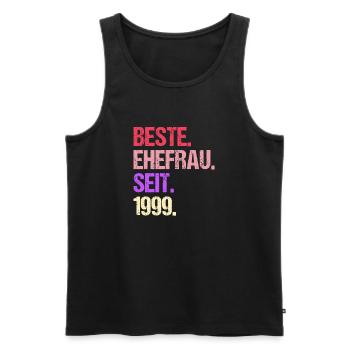 Valentinstag Beste Ehefrau Seit 1999 - Männer Premium Bio Tank Top - Schwarz - Vorne - Michal (187cm)