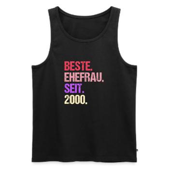 Valentinstag Beste Ehefrau Seit 2000 - Männer Premium Bio Tank Top - Schwarz - Vorne - Michal (187cm)