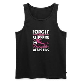 Forget Glass Slippers This Princess Wears Fins Gir - Men's Premium Organic Tank Top - black - Front - AI Model Male 178 light (178cm)