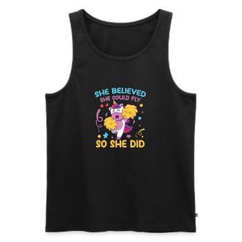 She Believed She Could Fly So She Did - Männer Premium Bio Tank Top - Schwarz - Vorne - Michal (187cm)