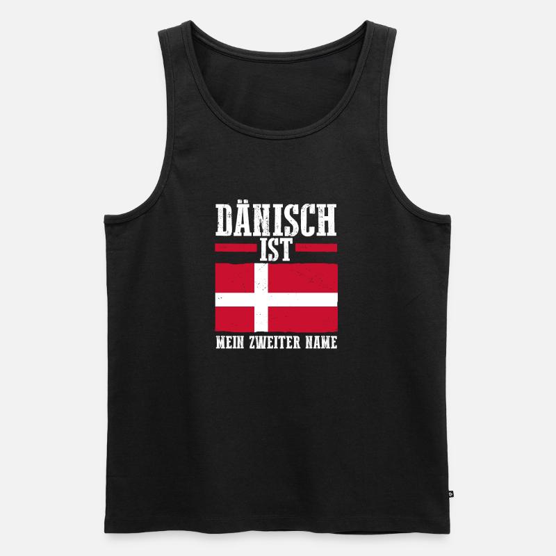 Dänen Dänisch Dänemark - Männer Premium Bio Tank Top - Schwarz