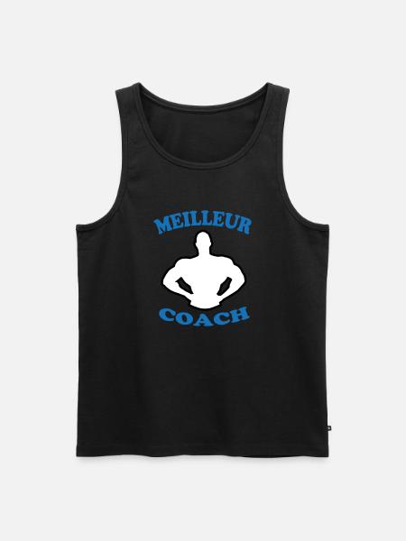 BESTER TRAINER 88 - Männer Premium Bio Tank Top - Schwarz