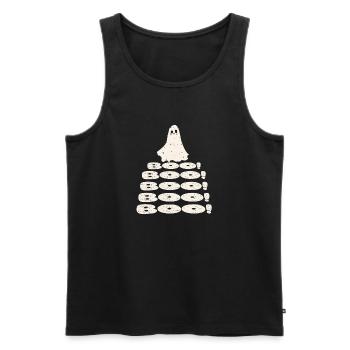Halloween Ghost vintage - Men's Premium Organic Tank Top - black - Front - AI Model Male 178 light (178cm)