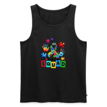Autismus Superheld Betreuer Puzzle Kinder Anomal - Männer Premium Bio Tank Top - Schwarz - Vorne - Michal (187cm)