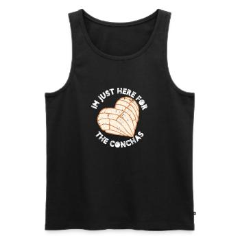 I'm Just Here For The Conchas Mexican Breakfast - Men's Premium Organic Tank Top - black - Front - AI Model Male 178 light (178cm)