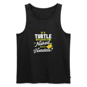 Si une tortue perd - Tortue amoureuse des tortues de mer - Débardeur bio Premium Homme - noir - Devant - Michal (187cm)