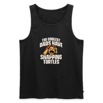 The Coolest Dads Have Snapping Turtles - Turtle - Men's Premium Organic Tank Top - black - Front - AI Model Male 178 light (178cm)