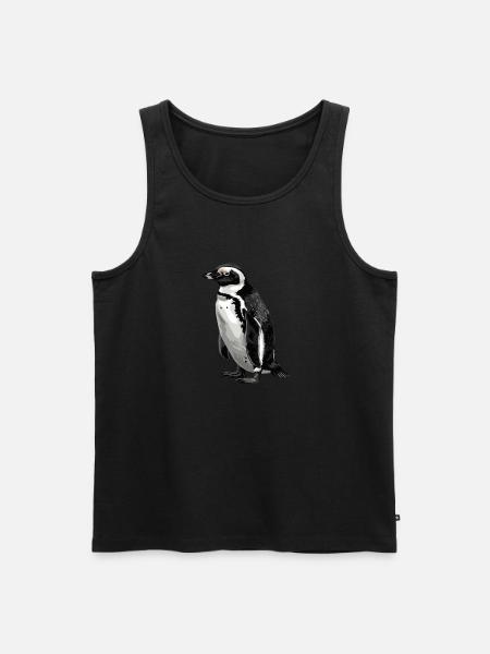 Pinguin - Männer Premium Bio Tank Top - Schwarz
