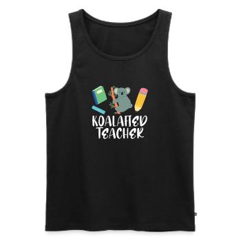 Koalafied Teacher Proud School Teacher Koala cute - Männer Premium Bio Tank Top - Schwarz - Vorne - Michal (187cm)