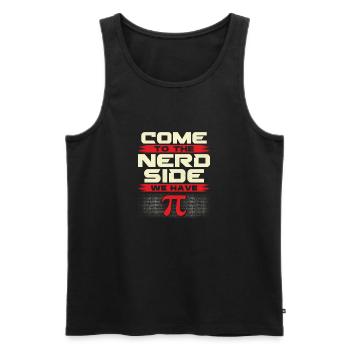 Kommen Sie auf die Nerd-Seite, wir haben Pi - Mathe-Pi-Tag - Männer Premium Bio Tank Top - Schwarz - Vorne - Michal (187cm)