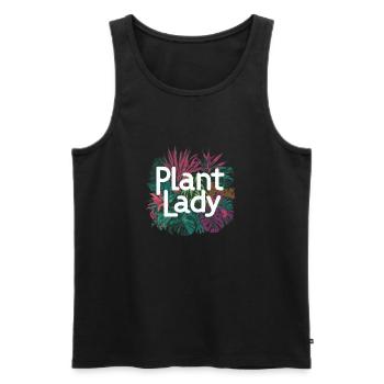 PLANT LADY - Men's Premium Organic Tank Top - black - Front - Michal (187cm)