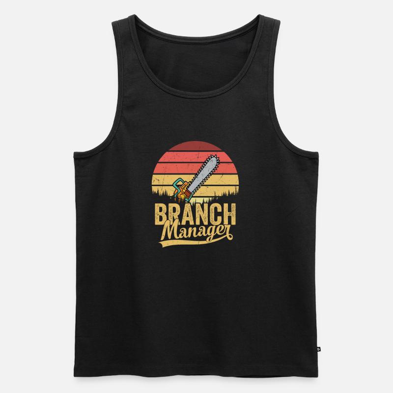 Branch Manager Logger Lumberjack Logging - Männer Premium Bio Tank Top - Schwarz