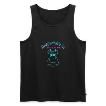 Germany, Deutschland, German, Patriotismus - 13 - Männer Premium Bio Tank Top - Schwarz - Vorne - Michal (187cm)