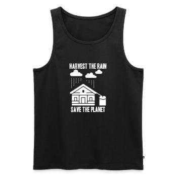 Rainwater tank - collecting rainwater - Men's Premium Organic Tank Top - black - Front - Michal (187cm)