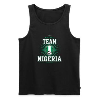 Nigeria - Männer Premium Bio Tank Top - Schwarz - Vorne - Michal (187cm)