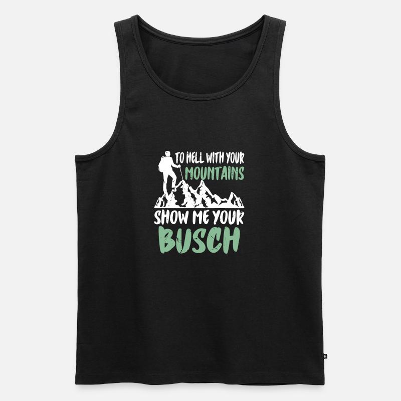 Berg wanderer - Männer Premium Bio Tank Top - Schwarz