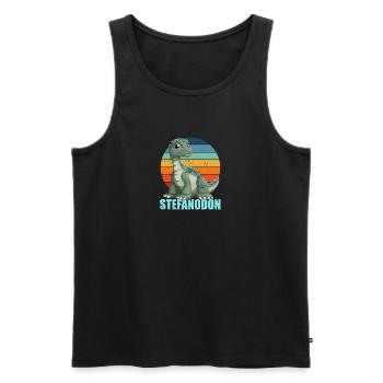 Stefanodon Combination of Stefan and Iguanodon - Men's Premium Organic Tank Top - black - Front - AI Model Male 178 light (178cm)