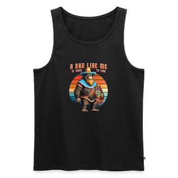 A Dad Like Me Is Hard To Find - Mexican Bigfoot - Men's Premium Organic Tank Top - black - Front - AI Model Male 178 light (178cm)