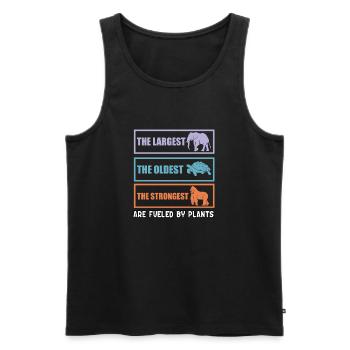 Angetrieben durch Pflanzen - Männer Premium Bio Tank Top - Schwarz - Vorne - AI Model Male 178 light (178cm)