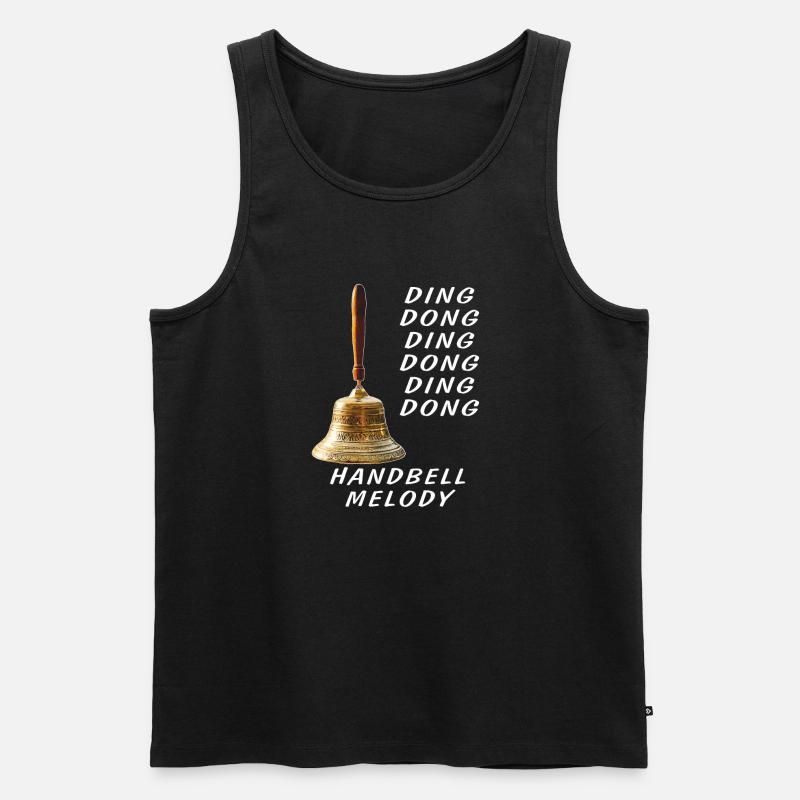 DING DONG HANDBELL MELODY - Männer Premium Bio Tank Top - Schwarz