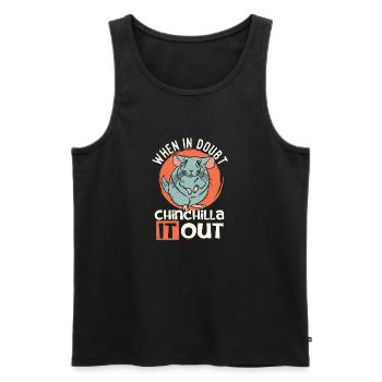 En cas de doute Chinchilla It Out - Chinchilla - Débardeur bio Premium Homme - noir - Devant - AI Model Male 178 light (178cm)