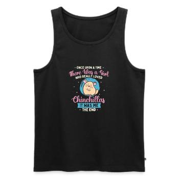 Es war einmal ein Mädchen - Chinchilla - Männer Premium Bio Tank Top - Schwarz - Vorne - AI Model Male 178 light (178cm)