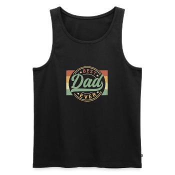 Bester Papa aller Zeiten Vatertag Papa Geschenke Papa - Männer Premium Bio Tank Top - Schwarz - Vorne - AI Model Male 178 light (178cm)