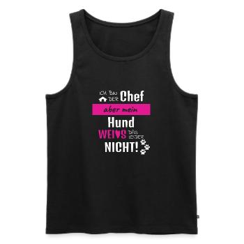 Hundesport Hundeschule Hundeliebe Hundeliebhaber - Männer Premium Bio Tank Top - Schwarz - Vorne - AI Model Male 178 light (178cm)
