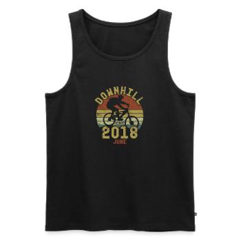 Birthday Downhill Bike Bike June 2018 - Men's Premium Organic Tank Top - black - Front - AI Model Male 178 light (178cm)