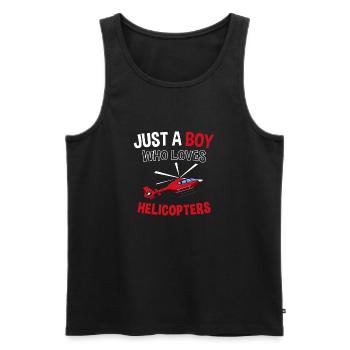 Helicopter Helicopter Rescue Pilot Pilot - Men's Premium Organic Tank Top - black - Front - Michal (187cm)