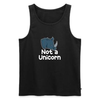 Not A Unicorn - Rainbow Unicorn Mystical Creature - Men's Premium Organic Tank Top - black - Front - AI Model Male 178 light (178cm)