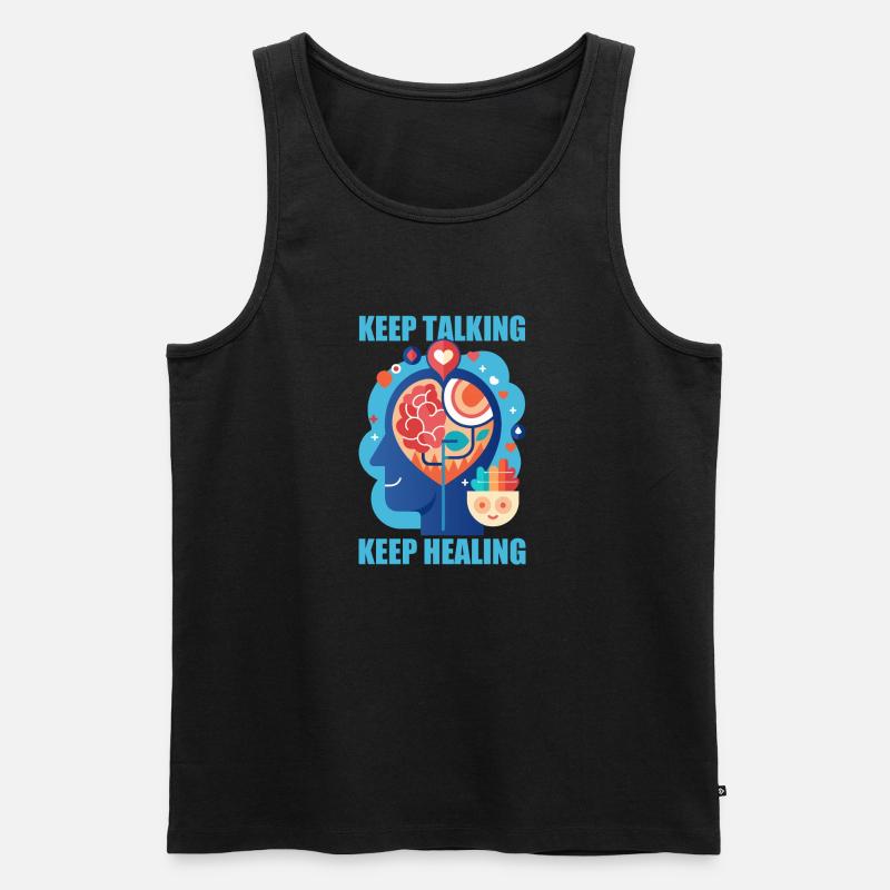 Depression Hilfe - Mental Breakdown - Männer Premium Bio Tank Top - Schwarz