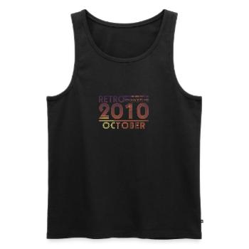 Retro Birthday October 2010 - Sunset line - Men's Premium Organic Tank Top - black - Front - Michal (187cm)