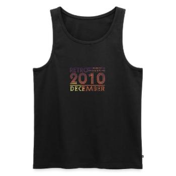 Retro Birthday December 2010 - Sunset line - Men's Premium Organic Tank Top - black - Front - Michal (187cm)
