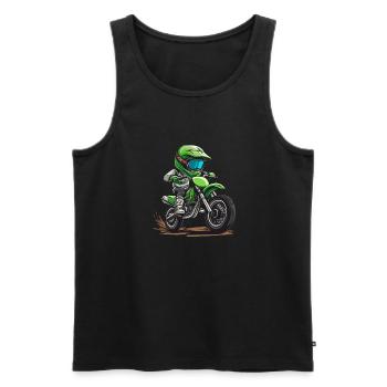 Motocross und Dirt bike für Kinder - Männer Premium Bio Tank Top - Schwarz - Vorne - Michal (187cm)