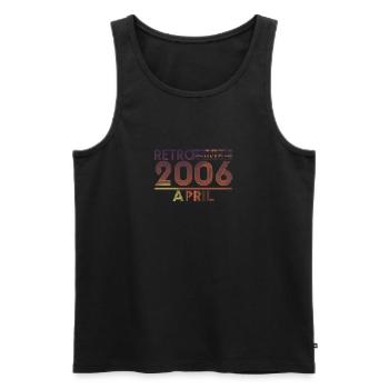 Retro Geburtstag April 2006 - Sunset line - Männer Premium Bio Tank Top - Schwarz - Vorne - Michal (187cm)