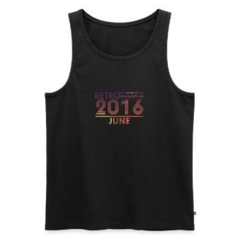 Retro Geburtstag June 2016 - Sunset line - Männer Premium Bio Tank Top - Schwarz - Vorne - Michal (187cm)