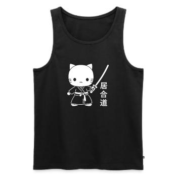 iaido - Männer Premium Bio Tank Top - Schwarz - Vorne - Michal (187cm)