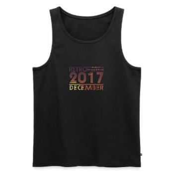 Retro Geburtstag December 2017 - Sunset line - Männer Premium Bio Tank Top - Schwarz - Vorne - Michal (187cm)