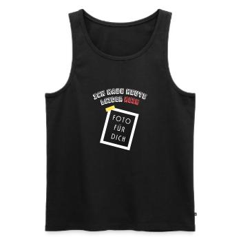 Ich habe heute leider kein Foto für dich - Männer Premium Bio Tank Top - Schwarz - Vorne - Michal (187cm)