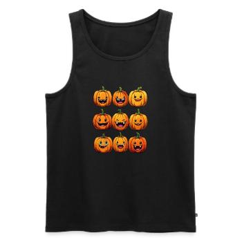PUMPKIN - Men's Premium Organic Tank Top - black - Front - Michal (187cm)