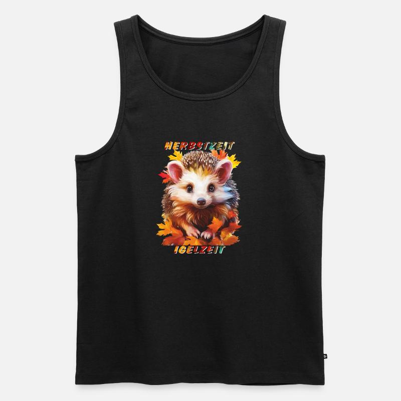 IGEL HERBSTZEIT IGELZEIT - Männer Premium Bio Tank Top - Schwarz