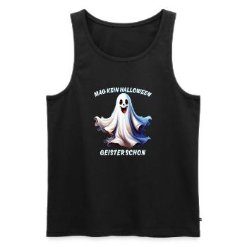 DOESN'T LIKE HALLOWEEN GHOSTS ALREADY - Men's Premium Organic Tank Top - black - Front - Michal (187cm)