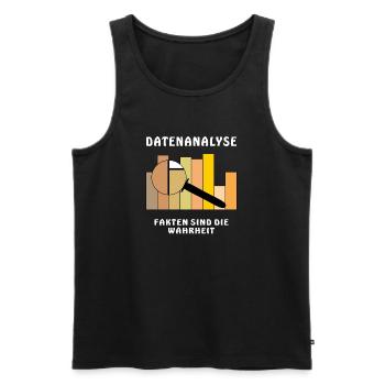 DATENANALYSE FAKTEN SIND DIE WAHRHEIT - Männer Premium Bio Tank Top - Schwarz - Vorne - AI Model Male 178 light (178cm)