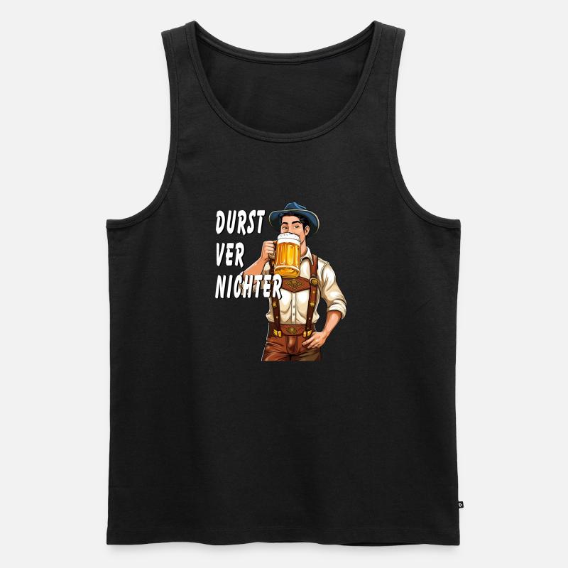 MANN Bier - Männer Premium Bio Tank Top - Schwarz