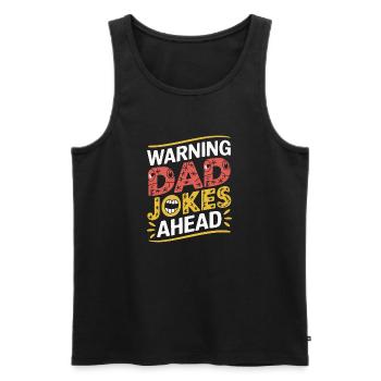 Husband of the gods - daddy jokes - Men's Premium Organic Tank Top - black - Front - Michal (187cm)