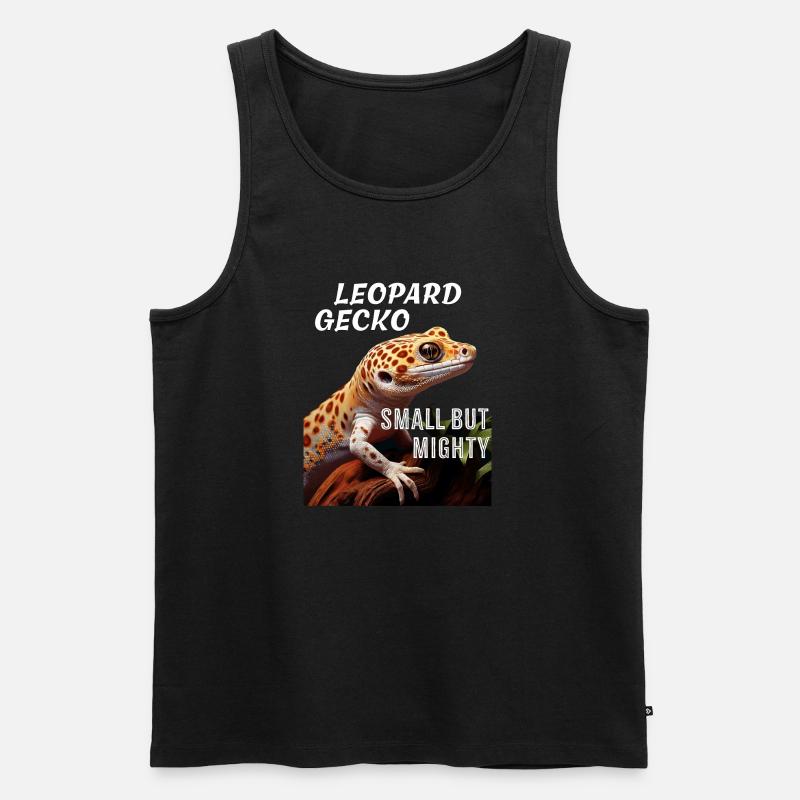 LEOPARD GECKO SMALL BUT MIGHTY - Männer Premium Bio Tank Top - Schwarz