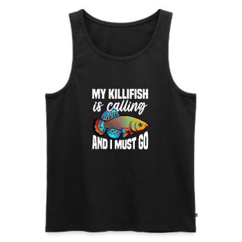 mon killifish m’appelle et je dois aller Design - Débardeur bio Premium Homme - noir - Devant - Michal (187cm)