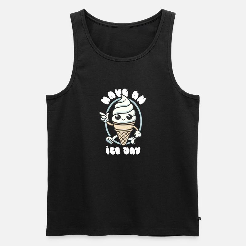 Have an Ice day softeis kawaii - Männer Premium Bio Tank Top - Schwarz