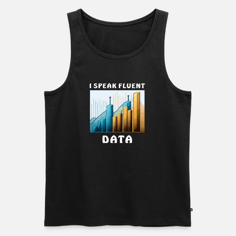 I SPEAK FLUENT DATA - Männer Premium Bio Tank Top - Schwarz